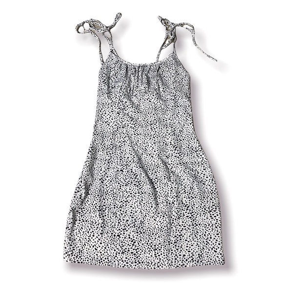 Knot straps ruched bust dalmatian cami dress - Picture 2 of 4